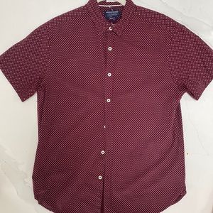 Denim & Flower Slim Fit mens casual short sleeve button down